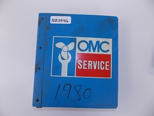 1980 OMC Binder of 10 Service Manuals 4-235 HP 12 24 V Electric Models