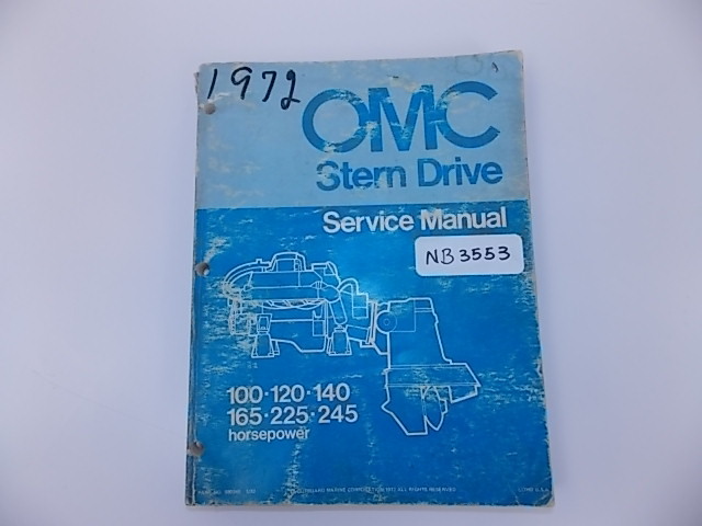 1973 OMC Stern Drive Service Manual 100 120 140 165 225 and 245 HP 980249