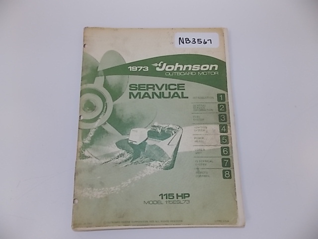 1973 Johnson 115 HP Model 115ESL73