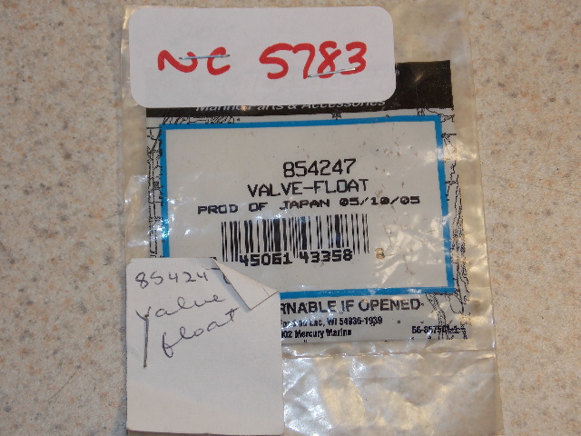 NEW Mercury Quicksilver Valve Float 854247