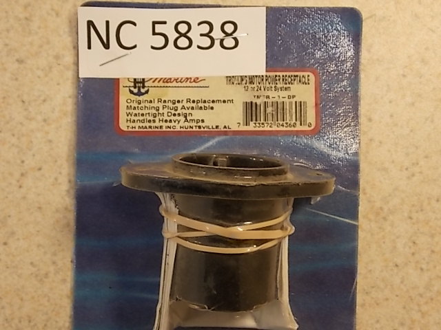New T-H Marine Trolling Motor Power Receptacle TMFR-1-DP,  12 or 24 Volt 4 Hole