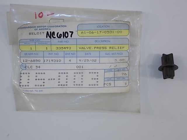NEW Johnson Evinrude OMC Valve Press Relief 1990-1992 45 HP