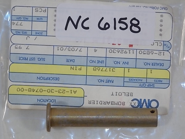 NEW Johnson Evinrude Pivot Pin Shock Absorber 317768 1973-1989 40-135HP