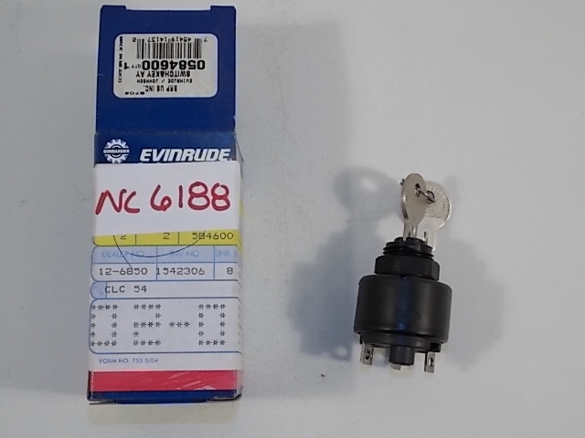 NEW Johnson Evinrude Switch & Key 584600 1992-1995 25-50 Models