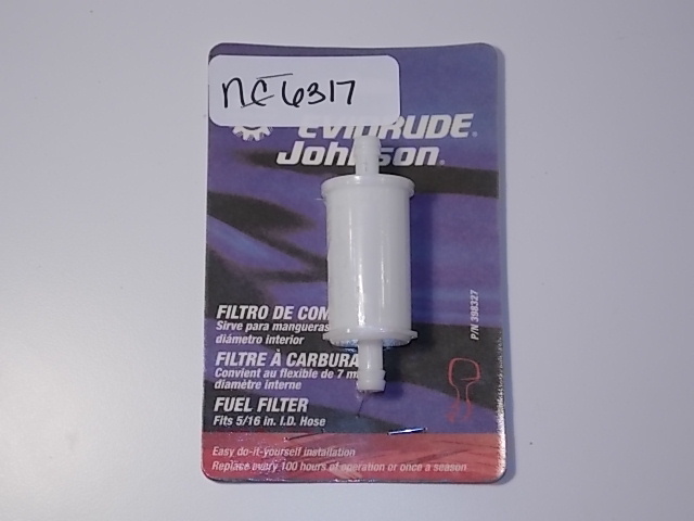 New Johnson Evinrude 5/16" Fuel Filter 398327 777714 1988-2001 40-150 HP