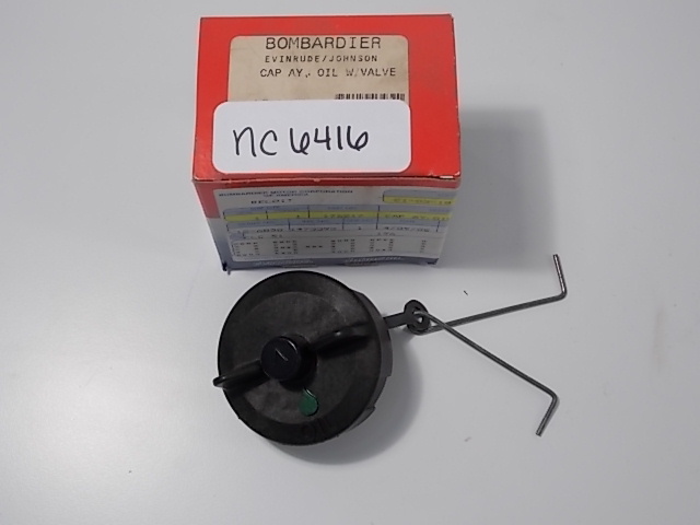 New Johnson Evinrude OMC Oil Cap w/ Valve 176217 1996-2001 25 35 115 125 150 HP
