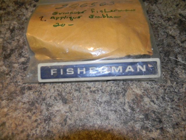 Brand new Evinrude Fisherman Applique Hood Emblem