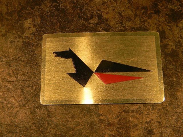 Brand New Johnson Seahorse Applique plate Obsolete since 1984