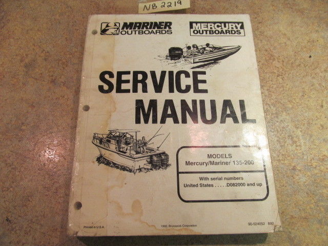 1993 Mariner Outboards 135-200 Models Service Manual 90-824052