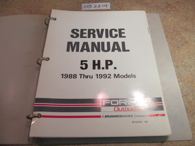 Force Outboards 1988-92 5 HP Models Service Manual 90-823263