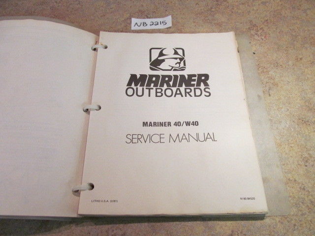 Mercury Mariner Ouboards 40/W40 Service Manual 90-84520