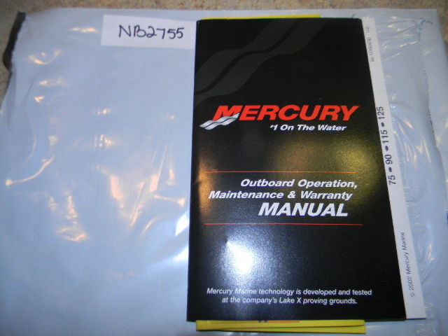 Mercury Outboard Operation Maintenance Manual 2002 75 90 115 125 HP