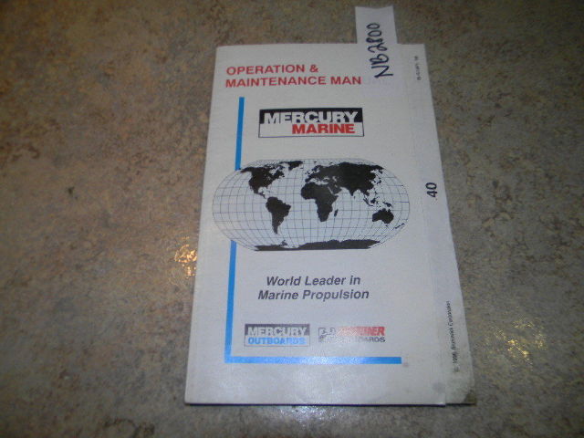 Mercury Tracker Operation & Maintenance Manual 40 HP 1996