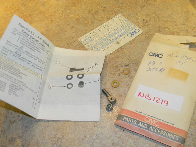 NEW Johnson Evinrude Pivot Pin Assembly 393119