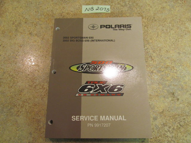 2002 Polaris Sportsman 6x6 & Big Boss 6x6 Service Manual PN 9917207