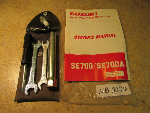 Suzuki SE700/SE700A Portable Generator Owners Manual and Owners Kit