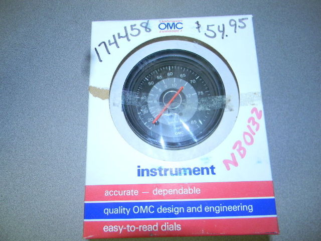 New OMC Speedometer 85 MPH OEM Equip. 1987-1992 174458 175475