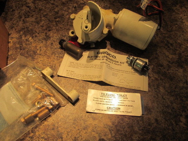 Groco Electric Conversion Kit Models EA, EB and K Toilets 12V