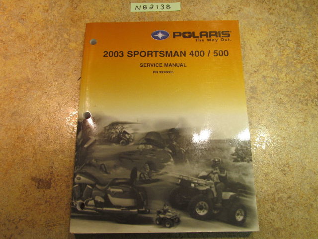 2003 Polaris Sportsman 400 500 Service Manual with CD PN 9918065