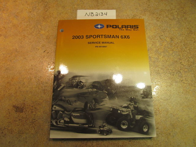 2003 Polaris Sportsman 6x6 Service Manual with CD PN 9918067