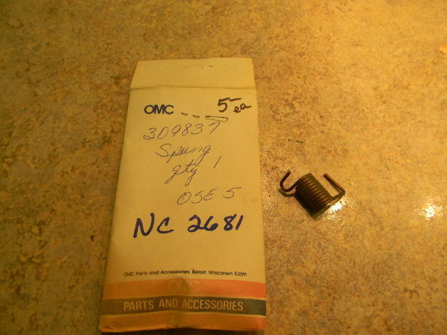Johnson Evinrude OMC New Reverse Lock Spring 1968-73 309837 9.9 HP