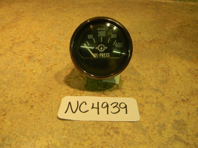 New Faria Outboard Oil PSI Gauge Black Face GP9951A