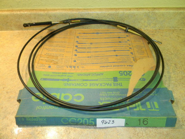 New Teleflex Control Cable 16ft CC20516 Replaces OMC Johnson Evinrude 0173116