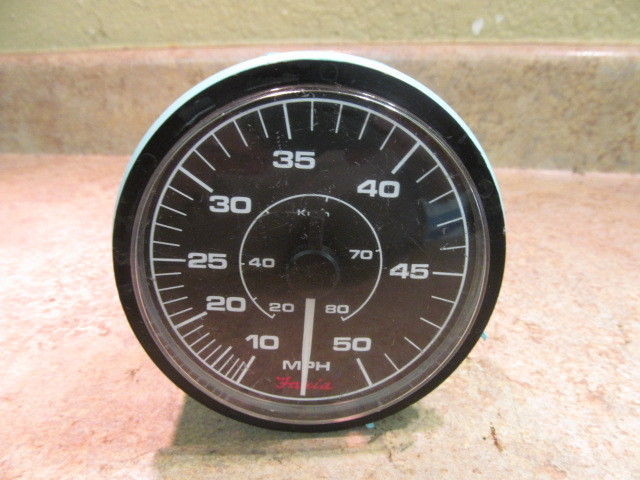 Faria Black Faced Speedometer 4 1/2in Face SE9635D