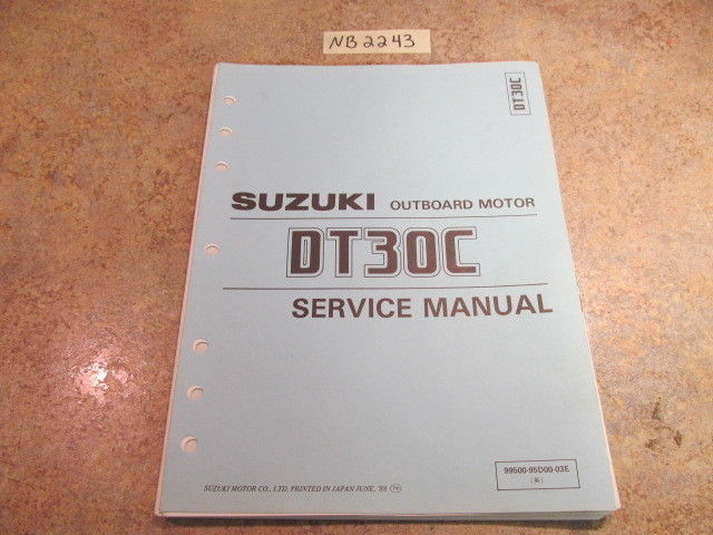 1989 Suzuki Outboard Motor DT30C Service Manual 99500-95D00-03E
