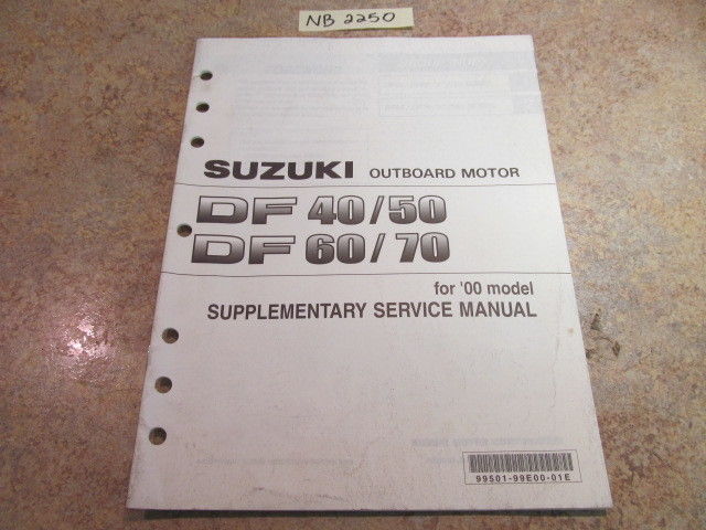 2000 Suzuki DF40/50 & DF 60/70 Supplementary Service Manual