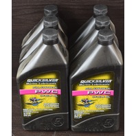 NEW! Quicksilver Mercury Lubricants Full Synthetic 2-Cycle Oil PWC 6 Quarts