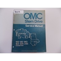 OMC Stern Drive Service Manual 1972 980249 100 120 140 165 225 245 HP