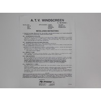 NEW ATV Slip Streamer Big Country Universal Windscreen SS-2P w/ support brackets