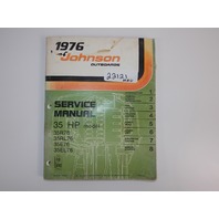1976 Johnson 35 HP Service Manual 35R76 35RL76 35E76 35EL76