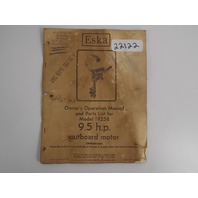 Eska Owner's Operation Manual 9.5 HP Model 1925B Publication# 97736