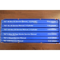 Johnson Outboard Shop Service Manual Set  "EC" 2 - 55 HP 2 and 3 Cylinder 520201