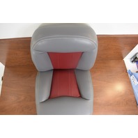 New Gambler Center Bass Boat Seat. Grey with red.