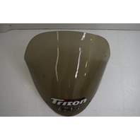 Used Triton tinted plexiglass boat windshield 23" w x 21.5" h 32" arc
