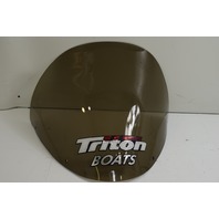 Used Triton tinted plexiglass boat windshield 23" w x 21.5" h 32" arc