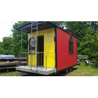 Coffee Shop Concession Trailer Caboose Kids Playhouse ? 14' 2" x 8' Inside Dim.