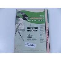 Johnson Evinrude Service Manual 25 HP Models 1975 JM-7406