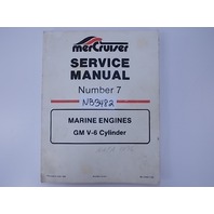 Mercruiser Service Manual #7 90-12410 1185 1990 GM V-6 Cylinder