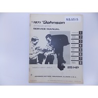 1971 Johnson Outboard Motor Service Manual 25 HP models 25R71 and 25RL71