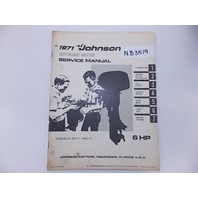 1971 Johnson Outboard Motor Service manual 6 HP models 6R71 and 6RL71