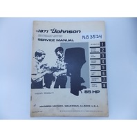 1971 Johnson Outboard Motor Service manual 85 HP model 85ESL71