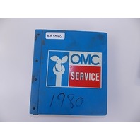 1980 OMC Binder of 10 Service Manuals 4-235 HP 12 24 V Electric Models