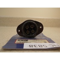 New T-H Marine Trolling Motor Power Receptacle TMFR-1-DP,  12 or 24 Volt 4 Hole