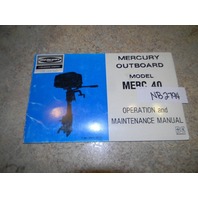 Mercury Operation & Maintenance Manual Merc 40 HP 1978-79