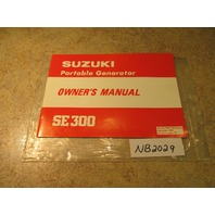 Suzuki SE300 Portable Generator Owner's Manual
