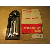 Suzuki SE700/SE700A Portable Generator Owners Manual and Owners Kit